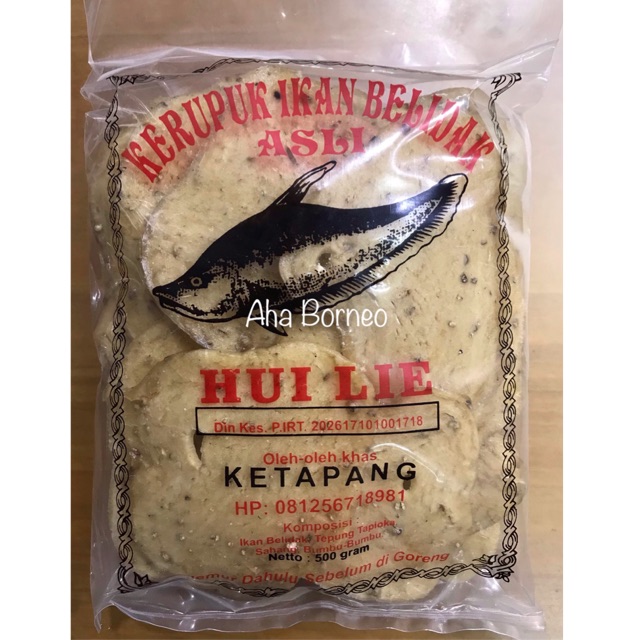 

Kerupuk Ikan Belidak Lada Hitam Hui Lie Khas Kalimantan Barat Ketapang 500gr