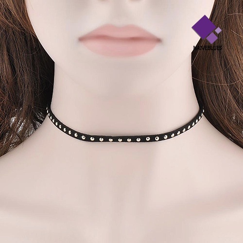 Kalung Choker Rantai Bahan Kain Warna Hitam Gaya Punk Vintage Untuk Wanita