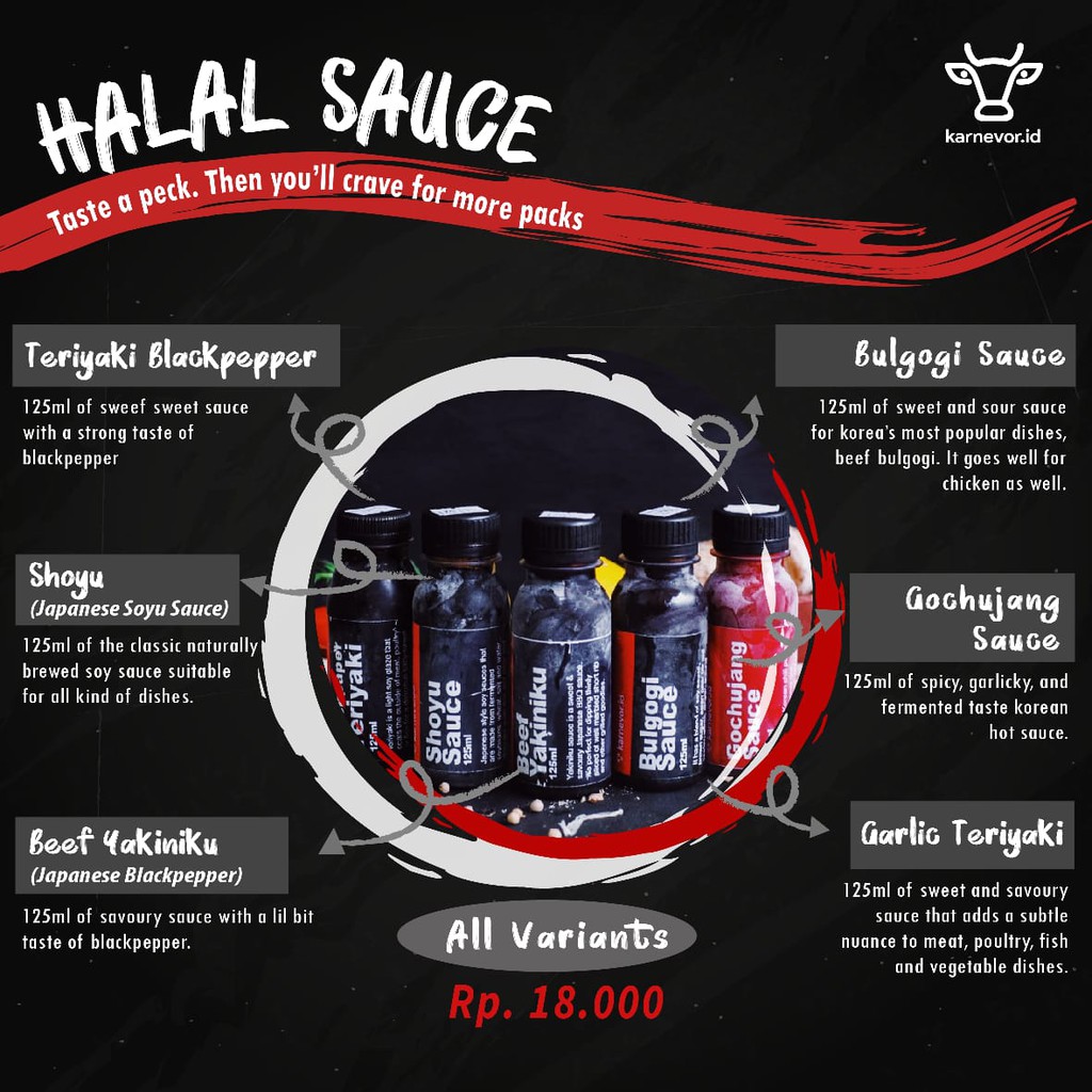 

Karnevor Halal Saos Saus Bulgogi Teriyaki Yakiniku Gochujang - Bulgogi