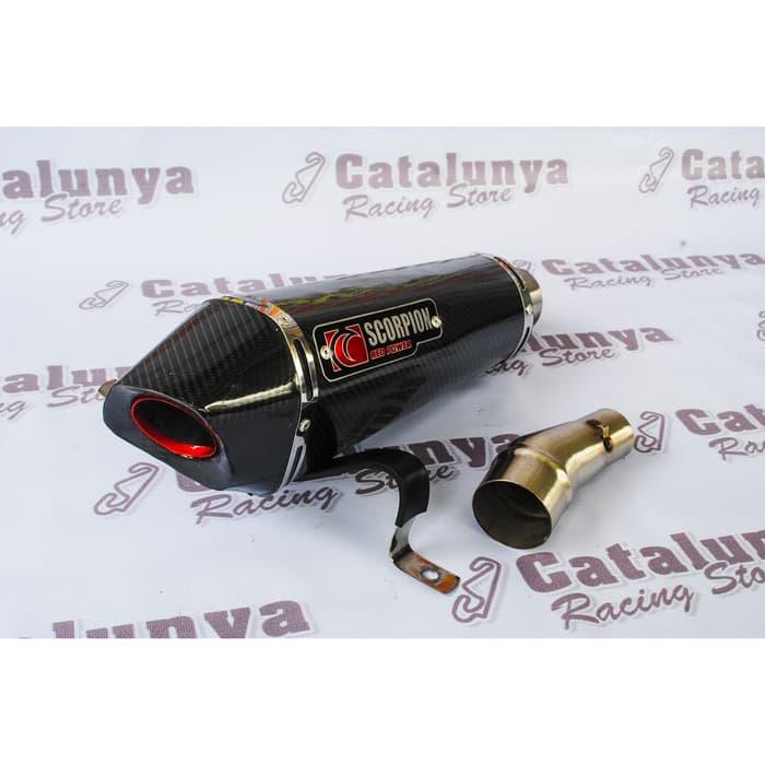 knalpot racing ninja 250 fi/karbu slip on scorpion