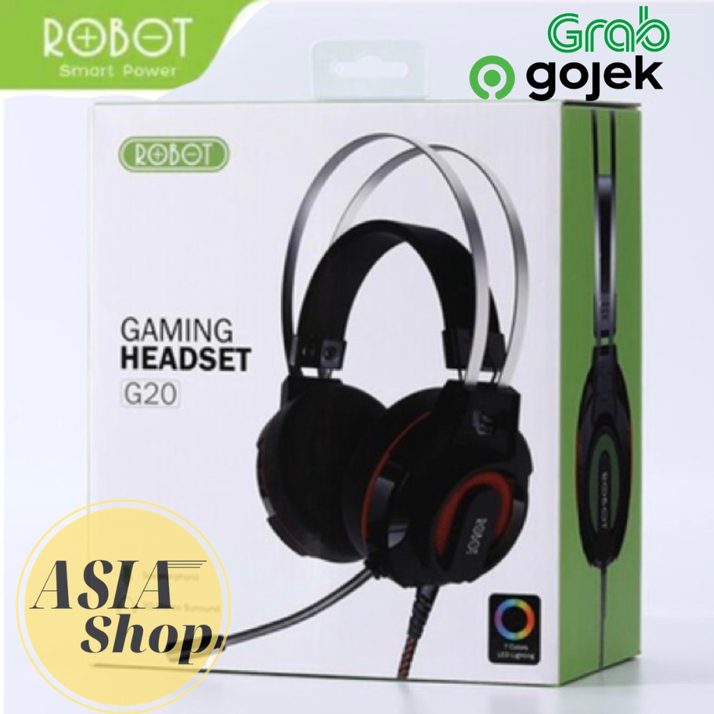 Headset Gaming Robot G20 Microphone Mic For HP PC Windows Stereo Headphone Earphone Original