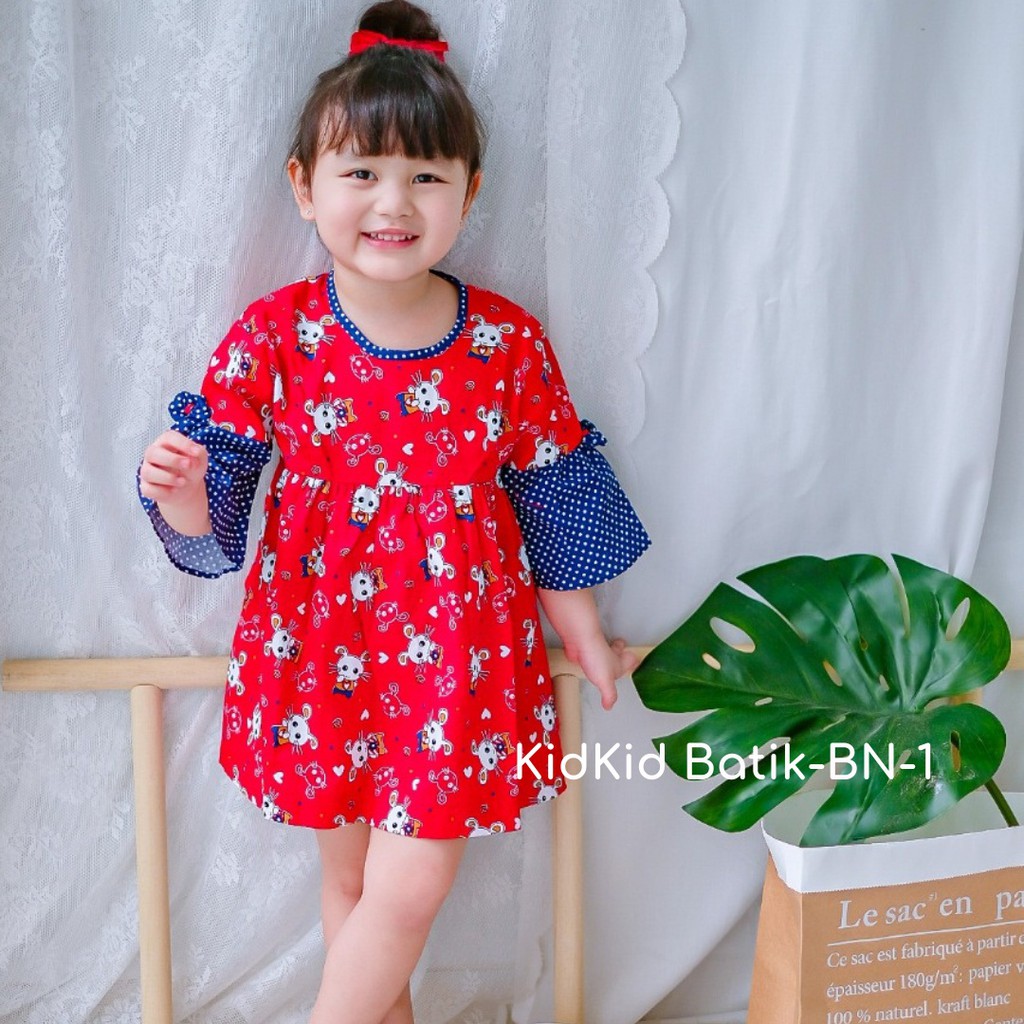 Atasan Anak Perempuan Blus Anak Perempuan Baju Blouse Cewek usia 1-8 tahun kode BN1