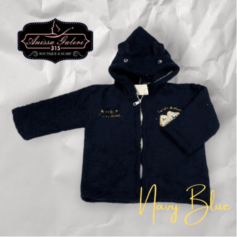 Jaket bayi hoodie halus/mantel bayi