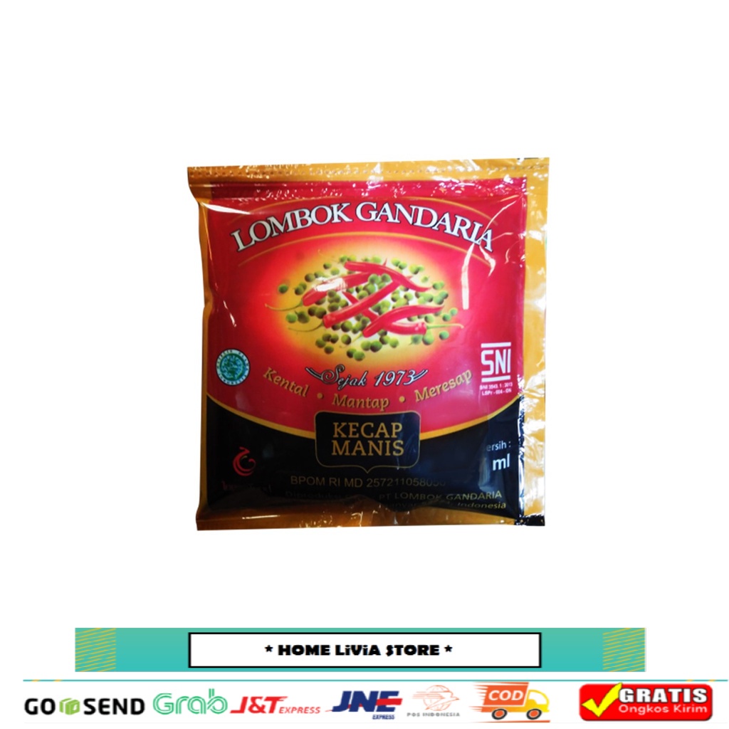 

Kecap Manis Lombok Gandaria Sachet 12 X 20 mL