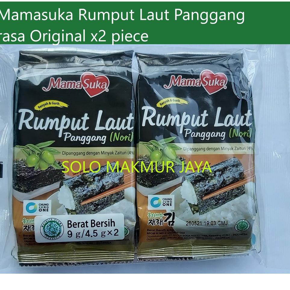 

[KODE 66] Mamasuka Rumput Laut Panggang Nori rasa Original isi 2