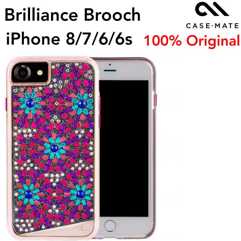 iPhone 8 7 6 6s Original Casemate Brilliance Brooch Hard Case Casing Kesing