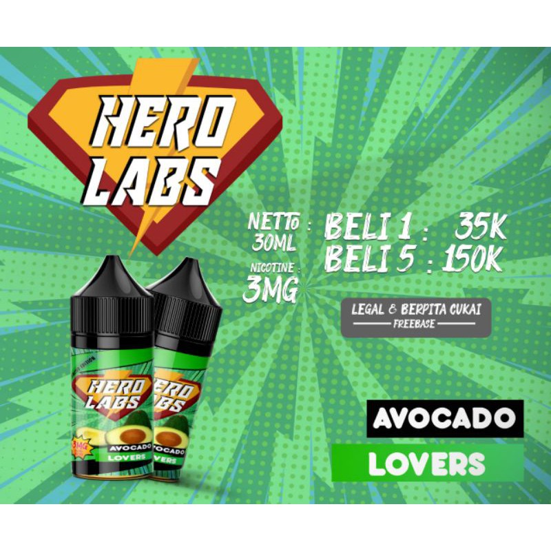 LIQUIDS HERO LABS FREEBASE AVO NIC 3MG CUK*I