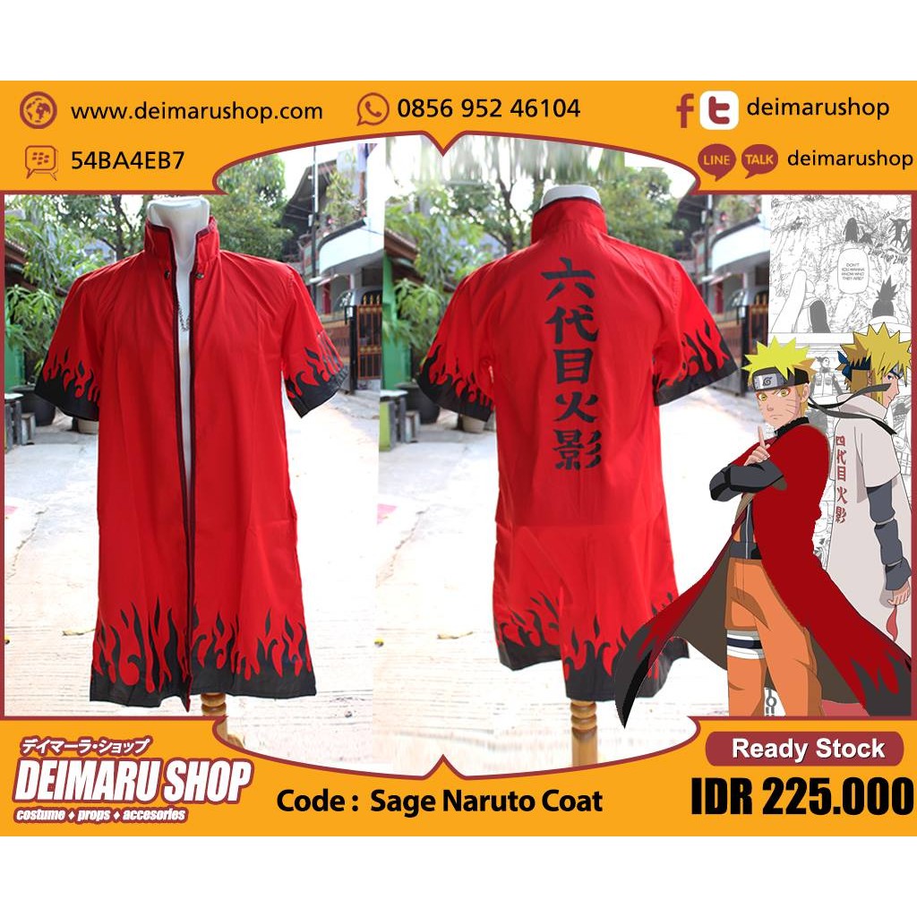 [CT NARUTO SANNIN MODE] JUBAH ANIME NARUTO SANNIN MODE SAGE NARUTO