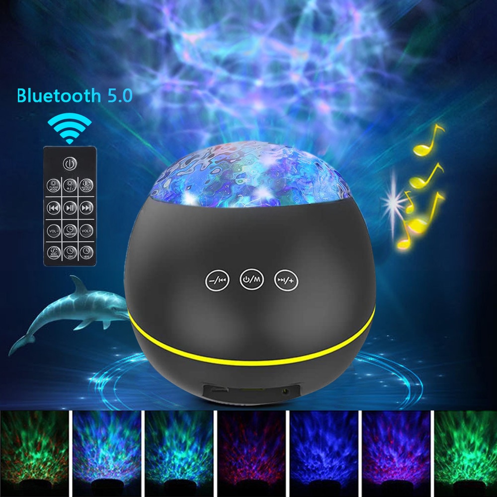 AKN88 - Lucky Stone Night Light Projection Lamp with Remote