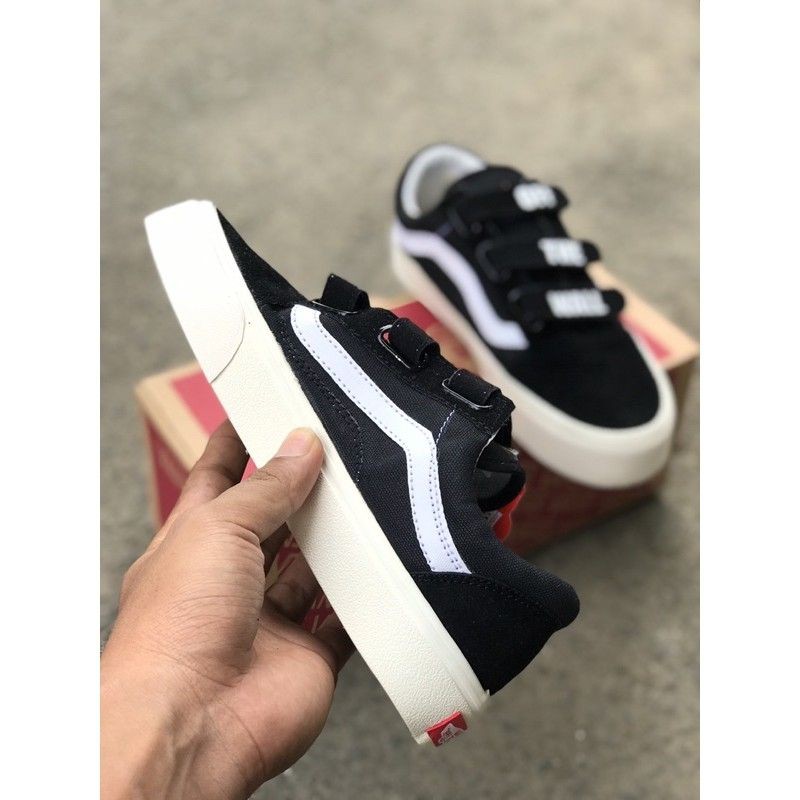 SEPATU VANS OLDSCHOOL VELCRO PEREKAT HITAM PUTIH OG