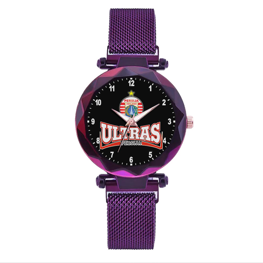 Jam Tangan Wanita Custom - PERSIJA Free Box &amp; Batre Cadangan