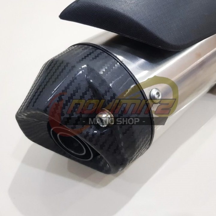 Knalpot Standar Racing Power Boom ROB1 End Cup V Carbon NMAX OLD