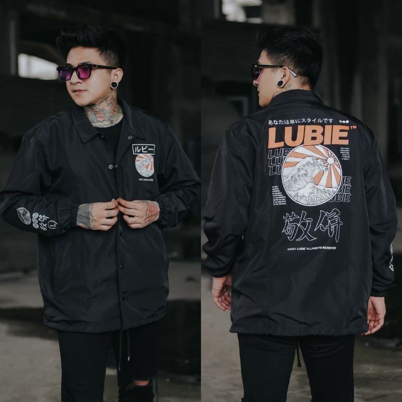 LUBIE-Jaket Coach Pria Taslan