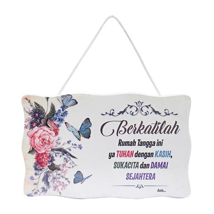HIASAN DINDING BERKATILAH KUPU-KUPU - PAJANGAN DINDING KRISTEN