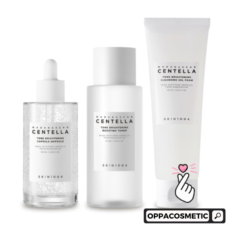 SKIN1004 Madagascar Centella Tone Brightening Boosting Toner 210ml |  Ampoule 100ml | Cleansing Gel 125ml