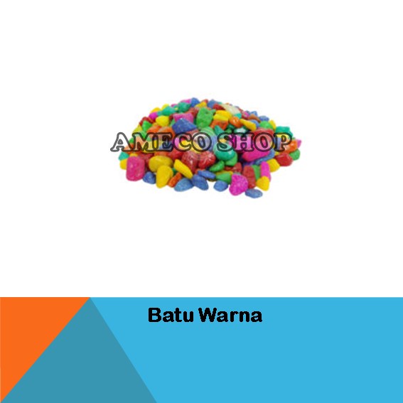 Batu Hias Aquarium Warna Warni 500gr