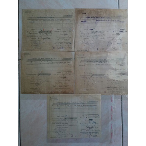 Koleksi Dokumen Kuno Peroesahaan Kertas Negeri - Soerakarta Tahun 1946