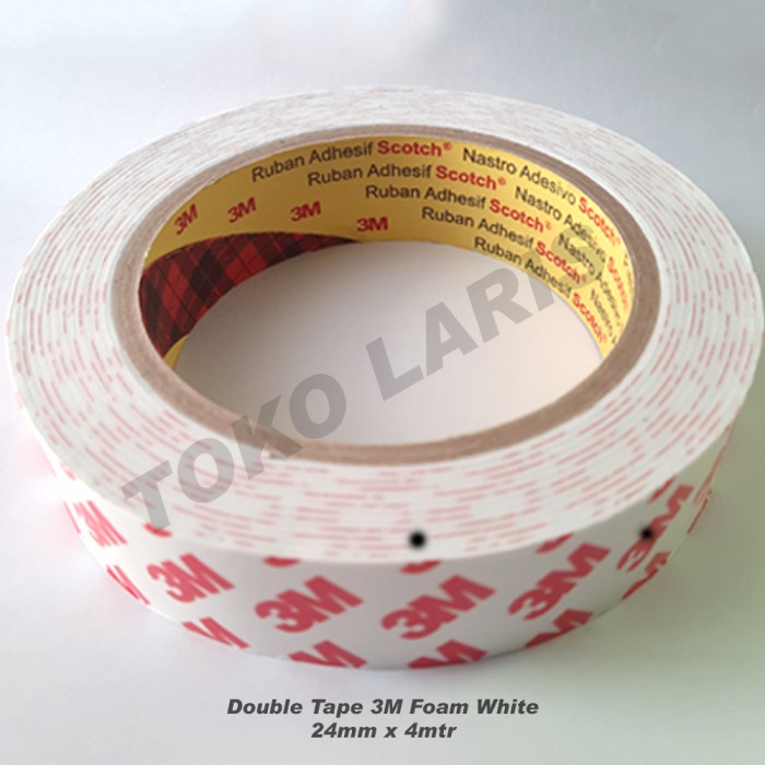 

Star Double Tape 3M Pe Foam White 24 Mm X 4.5 Meter Hemat