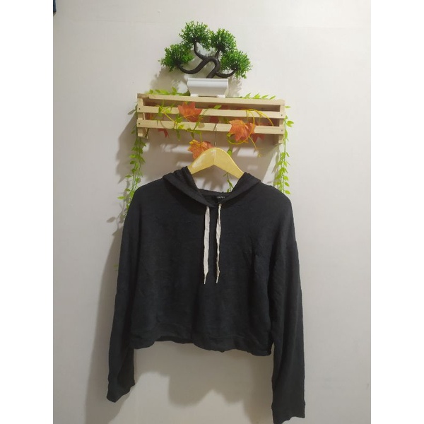 hoodie second brand, forever 21, hoodie crop, hoodie crop abu abu, hoodie crop polos