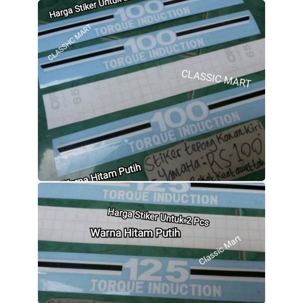 STRIPING STICKER STIKER COVER BOX TUTUP AKI YAMAHA RS100-RS125-RS 100-RS 125