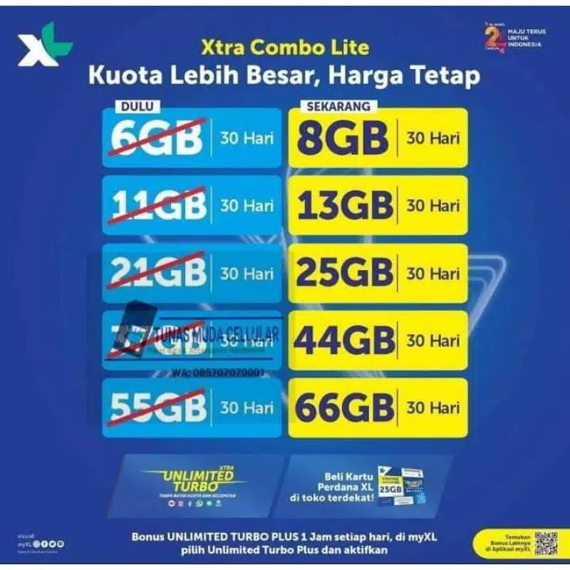 Inject Kuota XL Extra Combo Lite 40GB