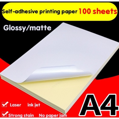 

Kertas Label A4 210x297mm PET Self Adhesive Format A4 Tahan Air, Dilapisi UV, Latar Belakang Kuning dan Putih Tahan Gores