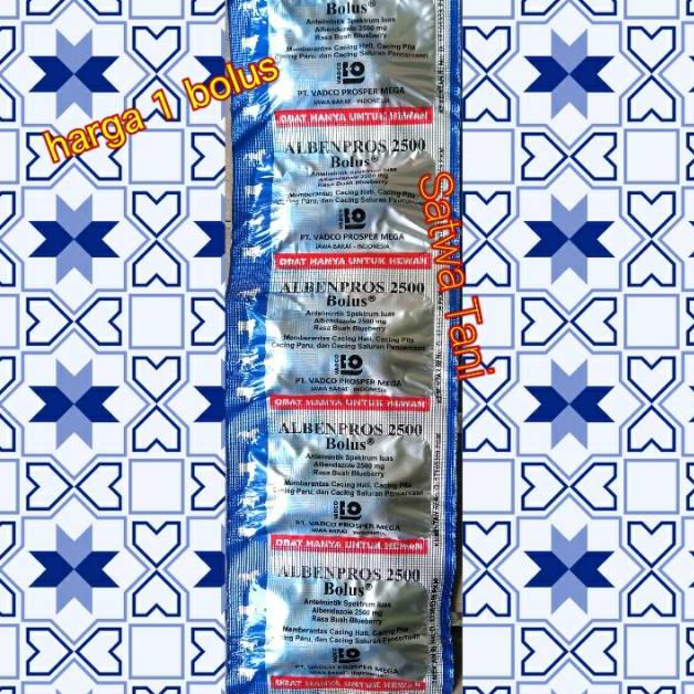 

[KODE PRODUK IVDHF9181] Albenpros 2500 bolus (harga 1 bolus) rasa blueberry