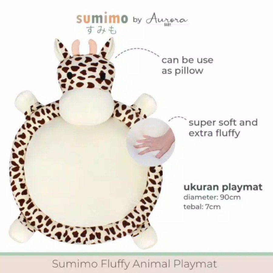 Aurora Sumimo PLAYMAT ANIMAL Baby Fluffy / Playmat Bayi / Karpet Bayi / Alas Tidur