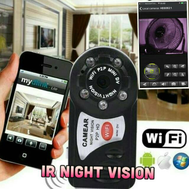 Spy Camera Wifi Mini Infrared - Kamera Mini Untuk Pantau Jarak Jauh Melalui HP