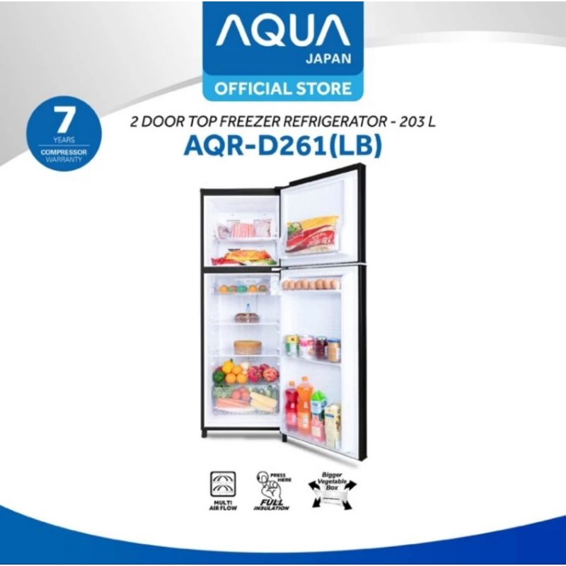 Kulkas Aqua 2 Pintu AQRD261
