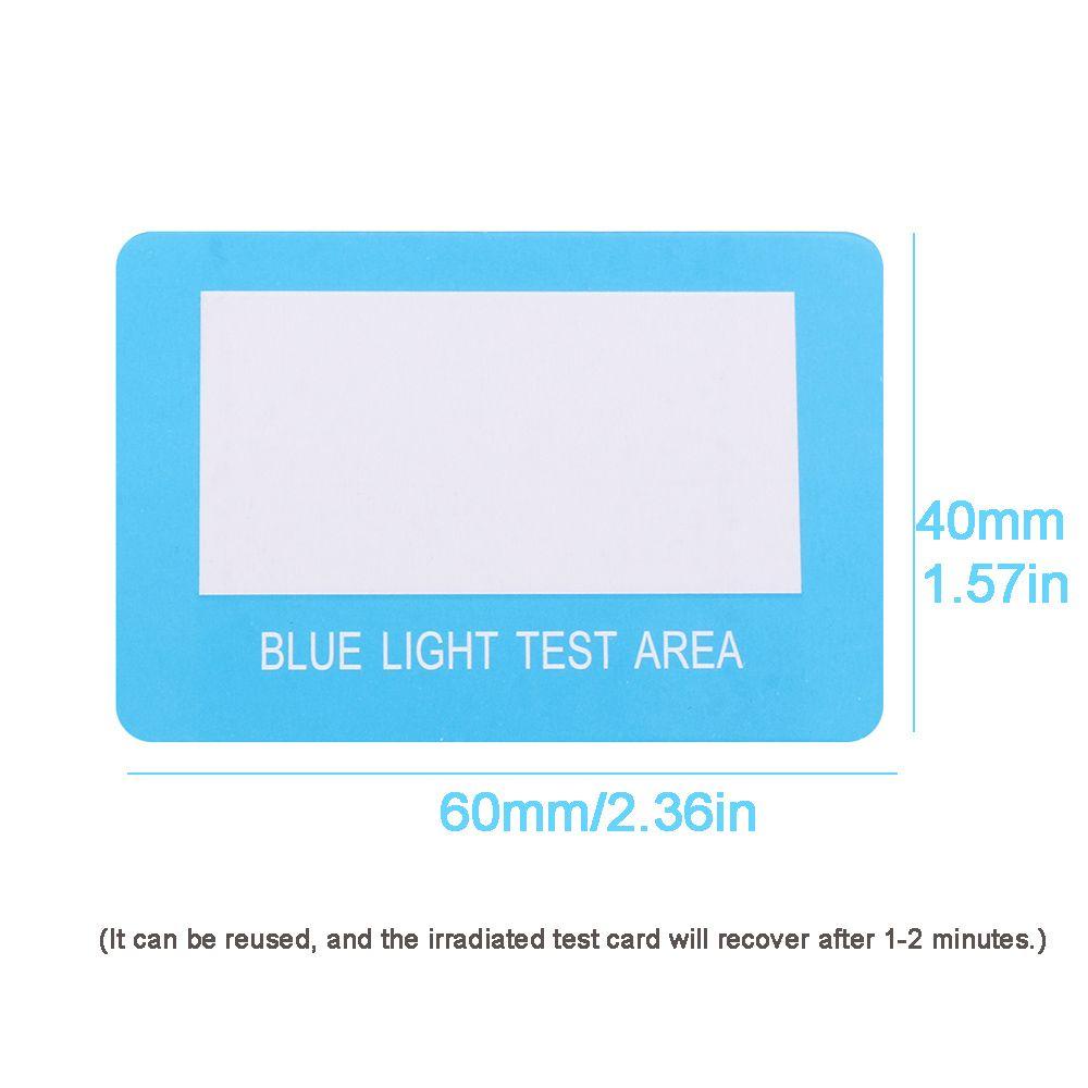 Wonder 5Pcs /set Kartu Tes Anti-Cahaya Biru Kacamata Blue Light Card Generator UV Test