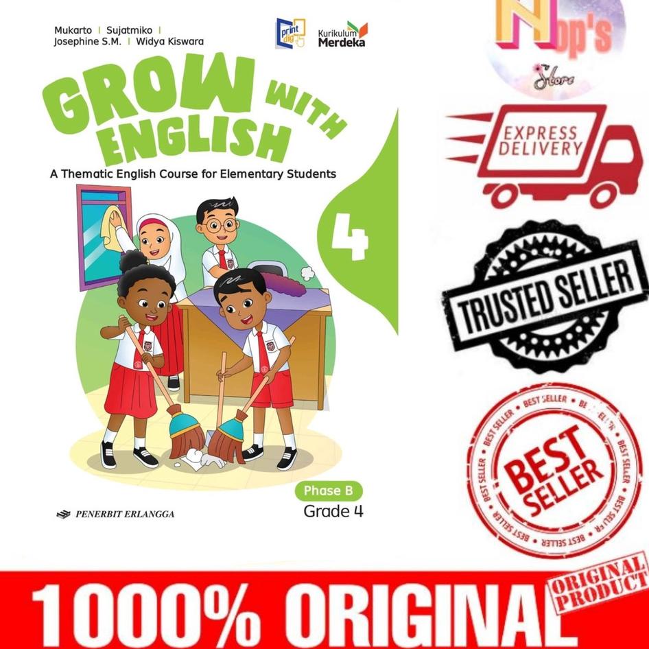 Top Produk.. GROW WITH ENGLISH 4/KM | BUKU GROW WITH ENGLISH SD KELAS 4 KURIKULUM MERDEKA