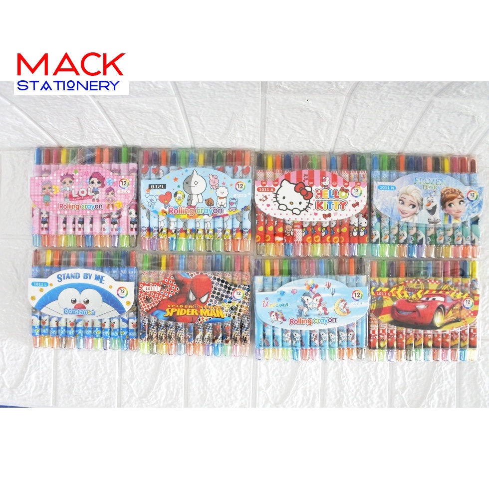 

Crayon Putar Pendek 12 Warna/Rolling Crayon/Oil Pastel
