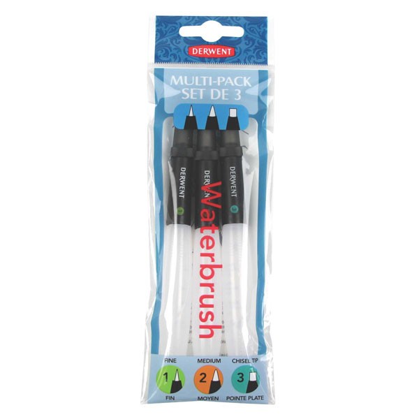 

(TERLARIS) Derwent Multi-pack Waterbrush (Kuas cat air)