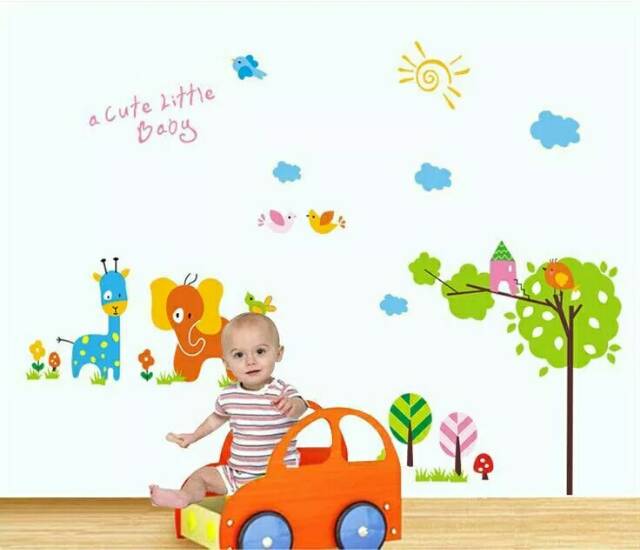 RELIZA WALLSTICKER 60X90 ANIMAL HEWAN ANAK KIDS WALL STICKER DINDING AY824