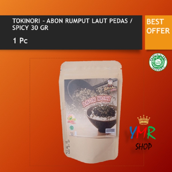 Tokinori Abon Nori Seaweed Rumput Laut Topping Pedas Spicy Original 30Gr / 60Gr