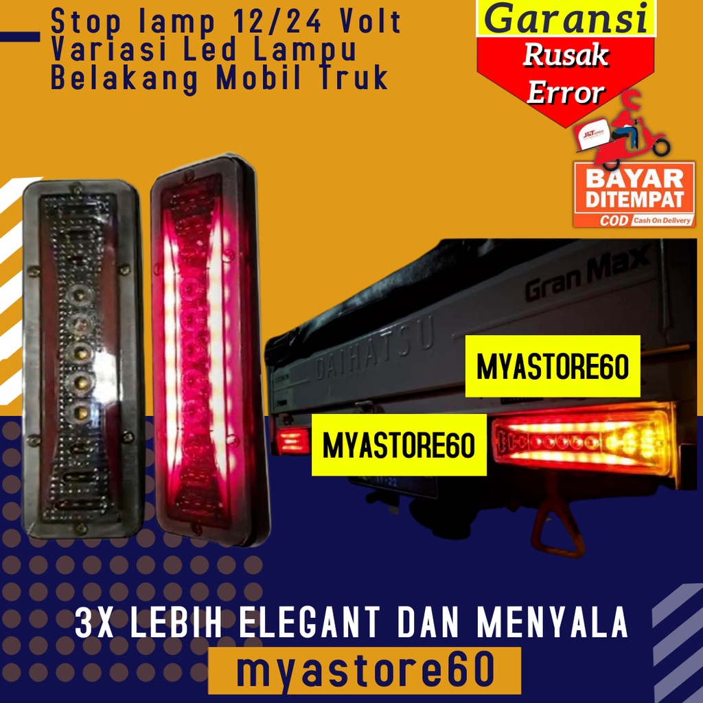 Stop Lamp ST-1225 12/24 Volt Variasi Led Lampu Belakang Stoplamp Mobil Pick Up Pik Up Truk L300 New Carry Canter