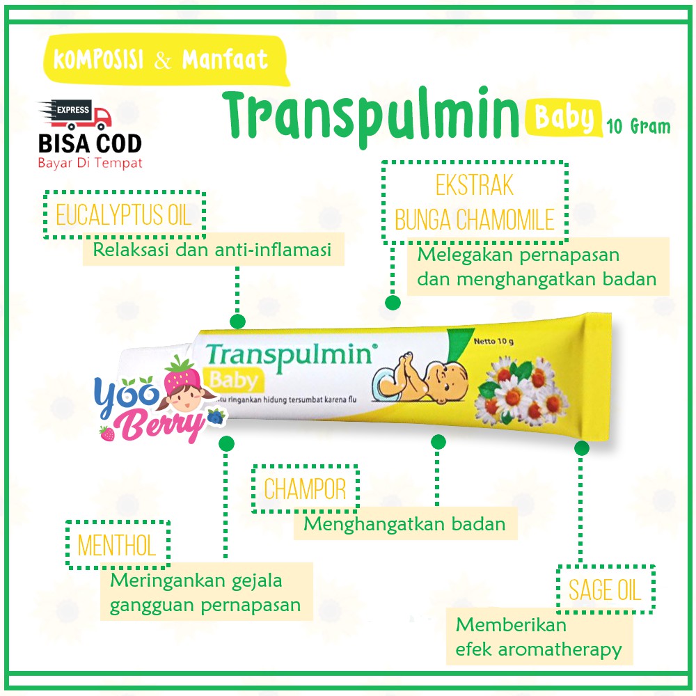 Transpulmin Baby Balsam Balsem Telon Bayi 10 Gram Berry Mart