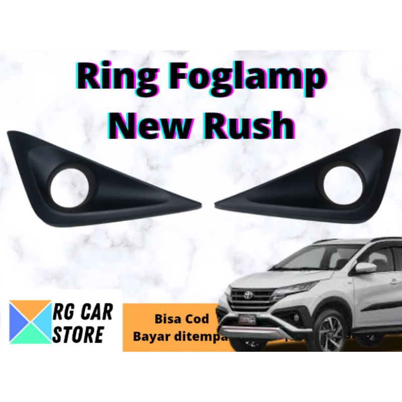 RING FOGLAMP NEW RUSH BLACK DOFF DIJAMIN PNP BERKUALITAS