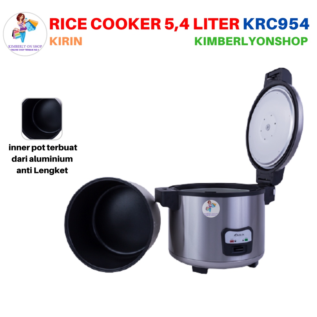 Rice Cooker Magic Com KIRIN Aluminium 5.4 Liter KRC 954