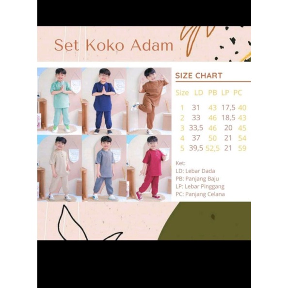 SETELAN KOKO ANAK LUCUNA USIA 1-5 TAHUN