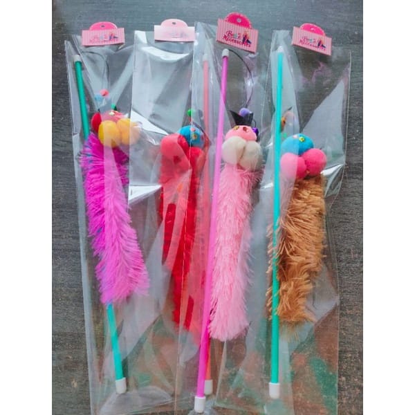 Mainan kucing cat toys stick mainan kucing bulu lonceng kerincing