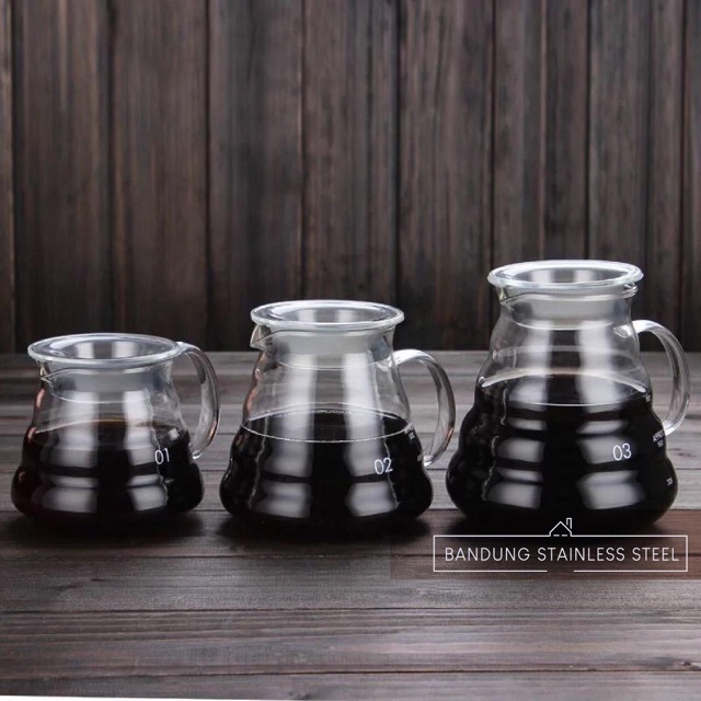 Coffee pot glass teko kopi kaca cloud coffee server 800ml drip pour