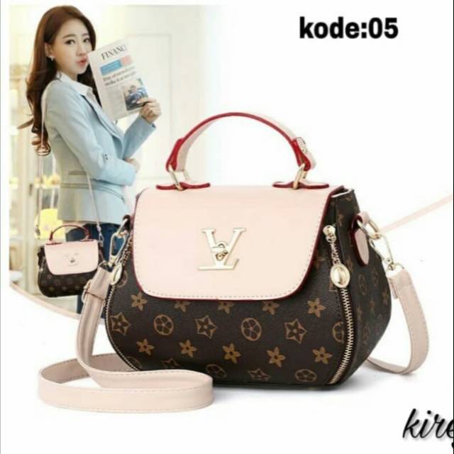 Tas LV mono / tas kerja / shoulderbag / tali selempang