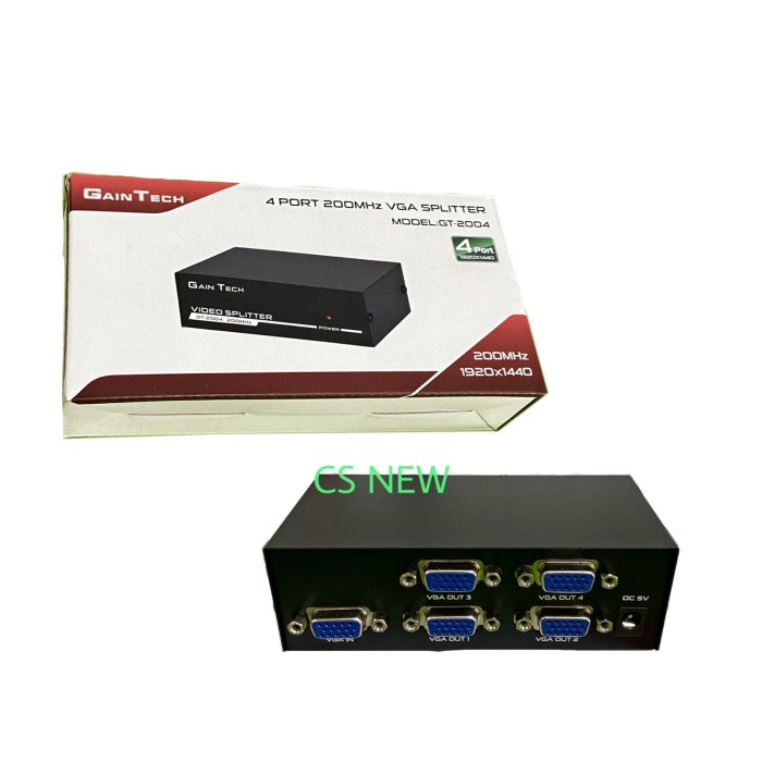 Gaintech VGA Splitter 4Port 200Mhz GT-2004
