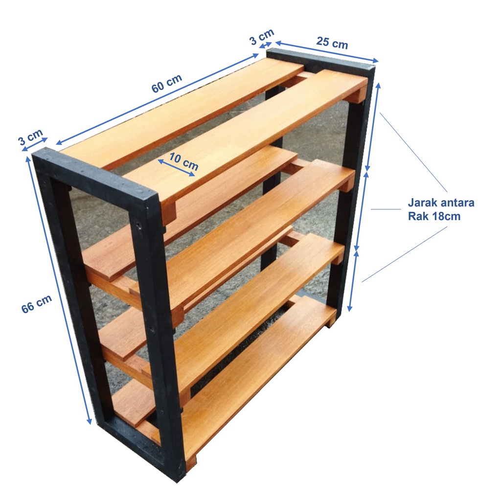 jual rak sepatu / rak display / rak serbaguna kayu full solid
