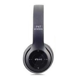 HEADPHONE BLUETOOTH P47 Pro Pure Bass / Headset Bluetooth Gaming pugb for gamers Y08-Hitam