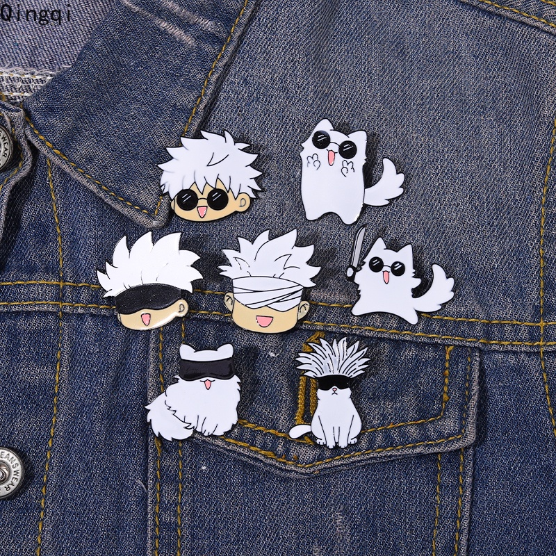 Bros Pin Enamel Desain Kartun Anime Komik Jujutsu Kaisen Gojo Satoru Untuk Aksesoris Pakaian