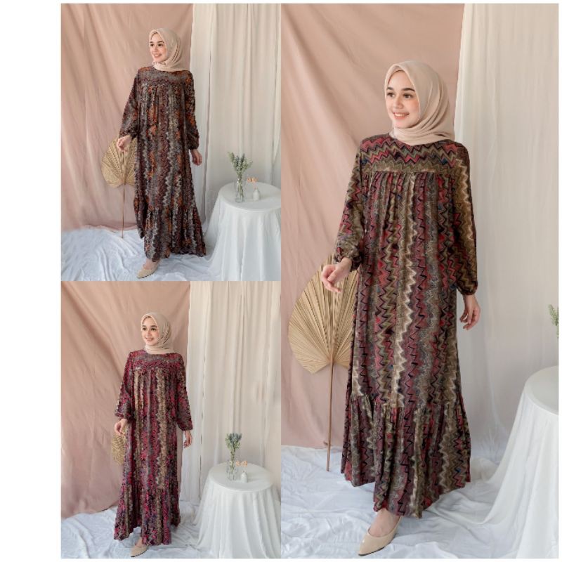MARWA DRESS IN Zig Zag