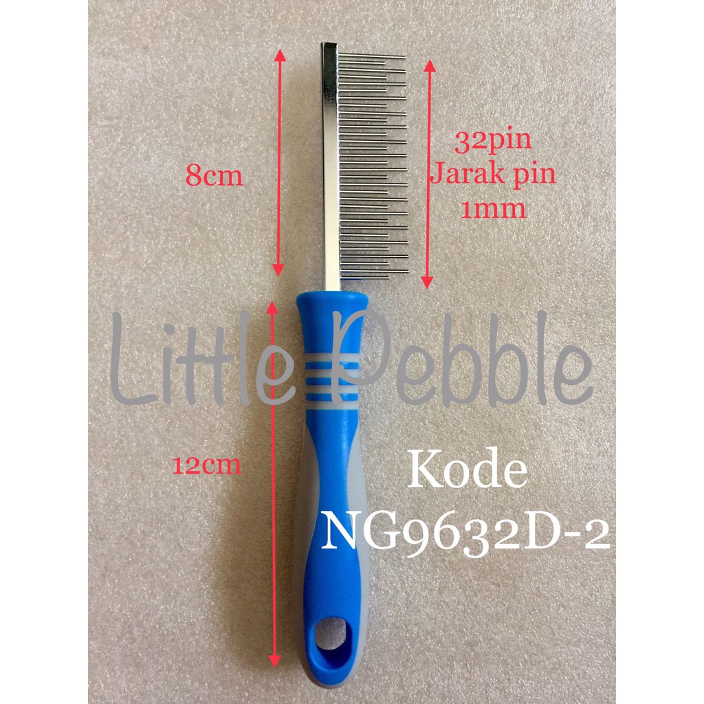 Kandila Sisir Besi Chrome Kucing Anjing Pin Pendek Panjang Pet Comb